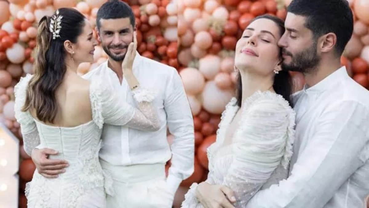Celebrities rained on the wedding of Berk Oktay and Yıldız Çağrı Atiksoy