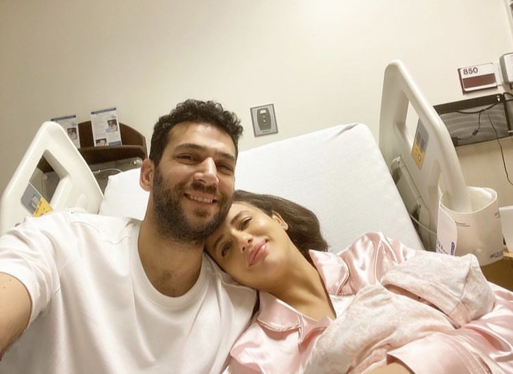 First Post Birth Photo from Murat Yıldırım and Iman Elbani with daughter Miray